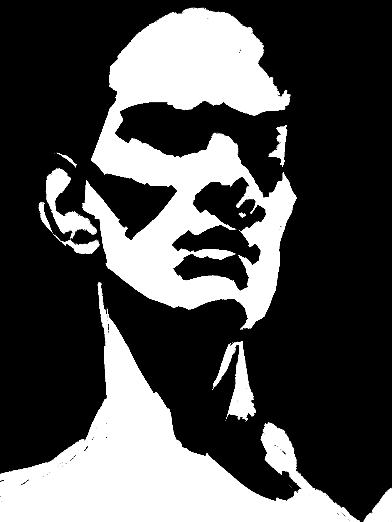 Another go. This time I filled in with white on a black background