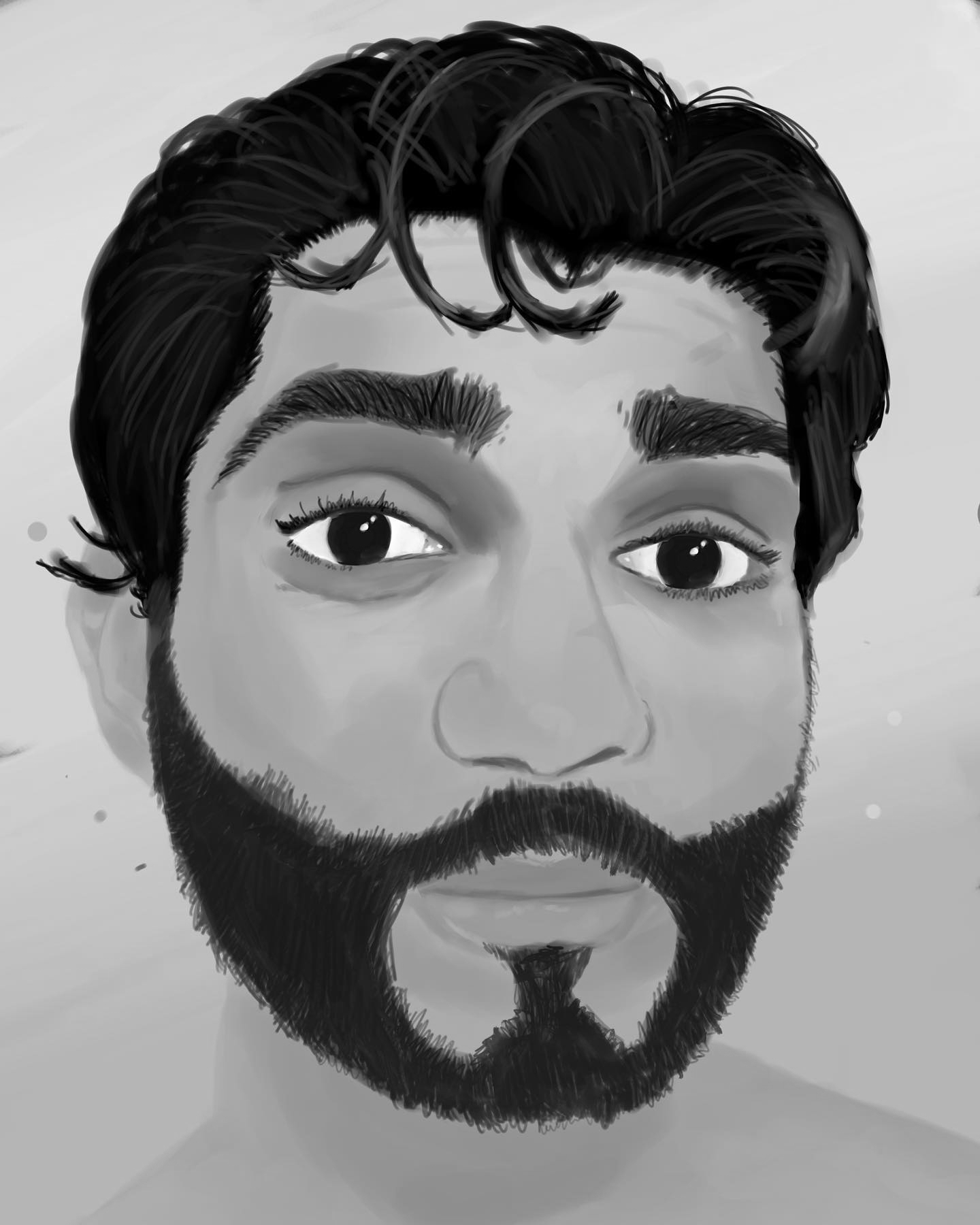 Self portrait with color removed