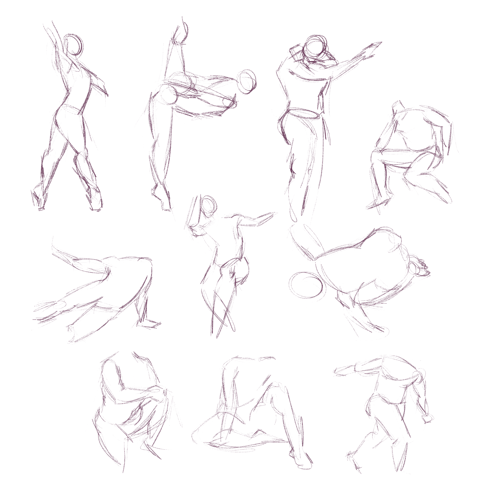 Gesture drawings #1: 60 seconds each
