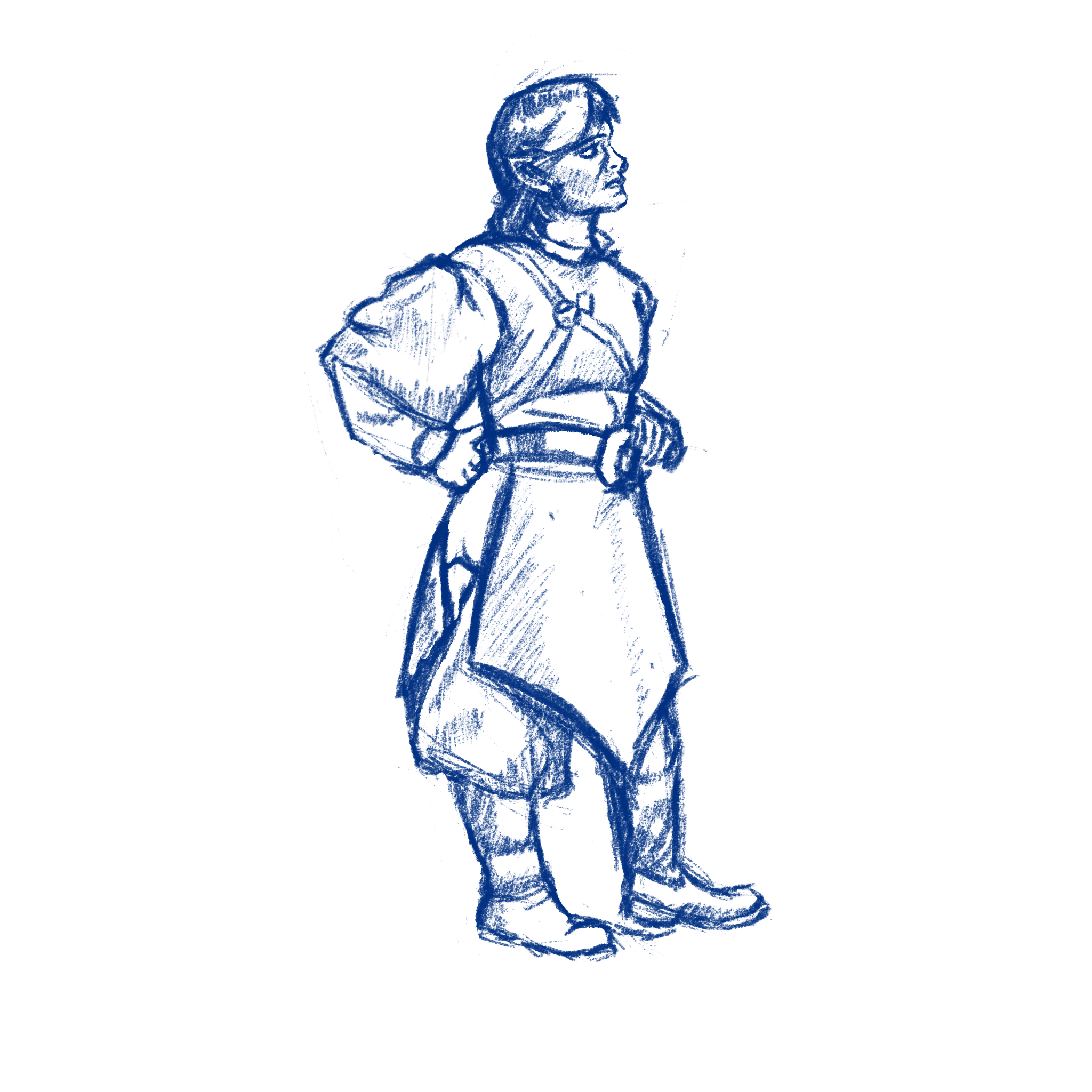 Sketch of an elven woman