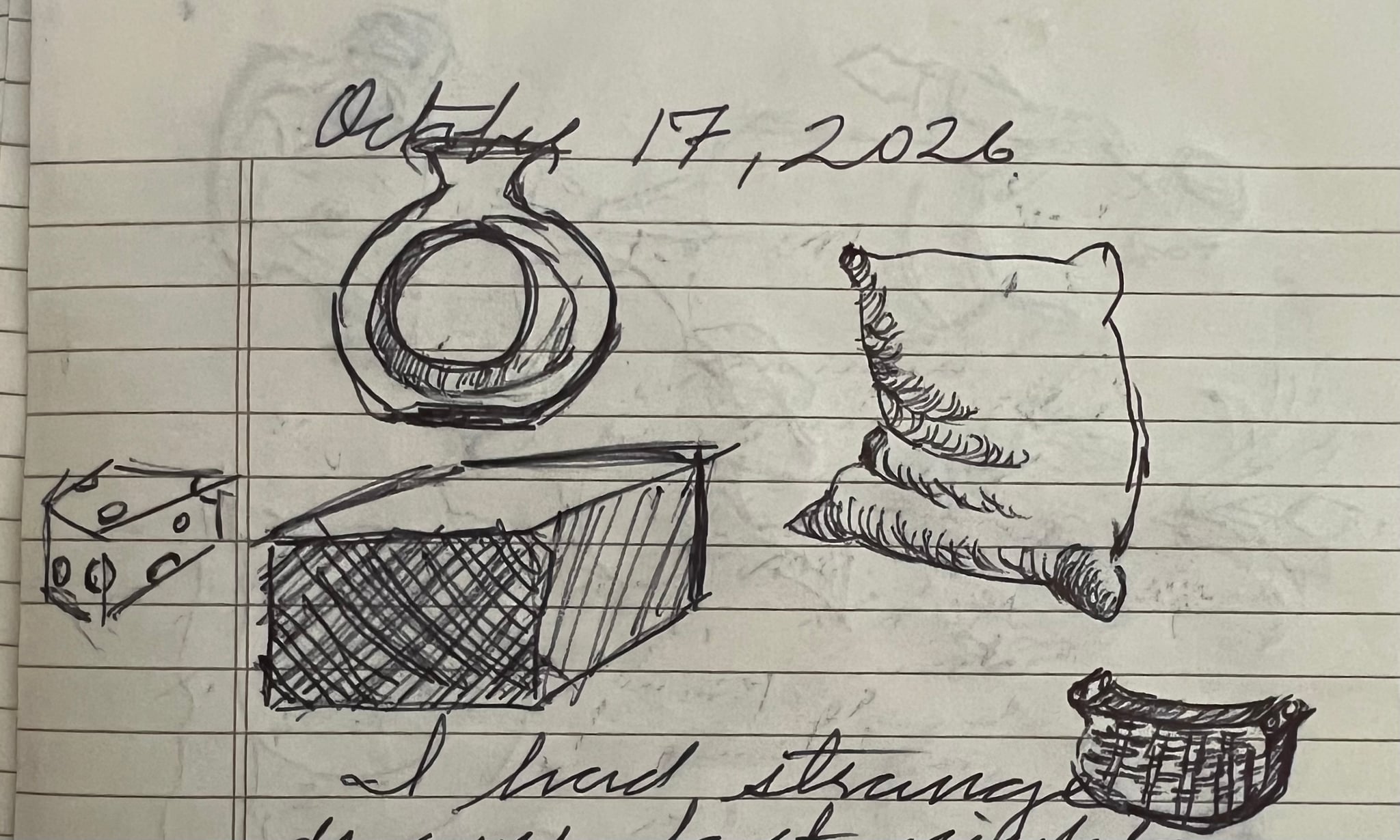 More idle doodles from the couch.
