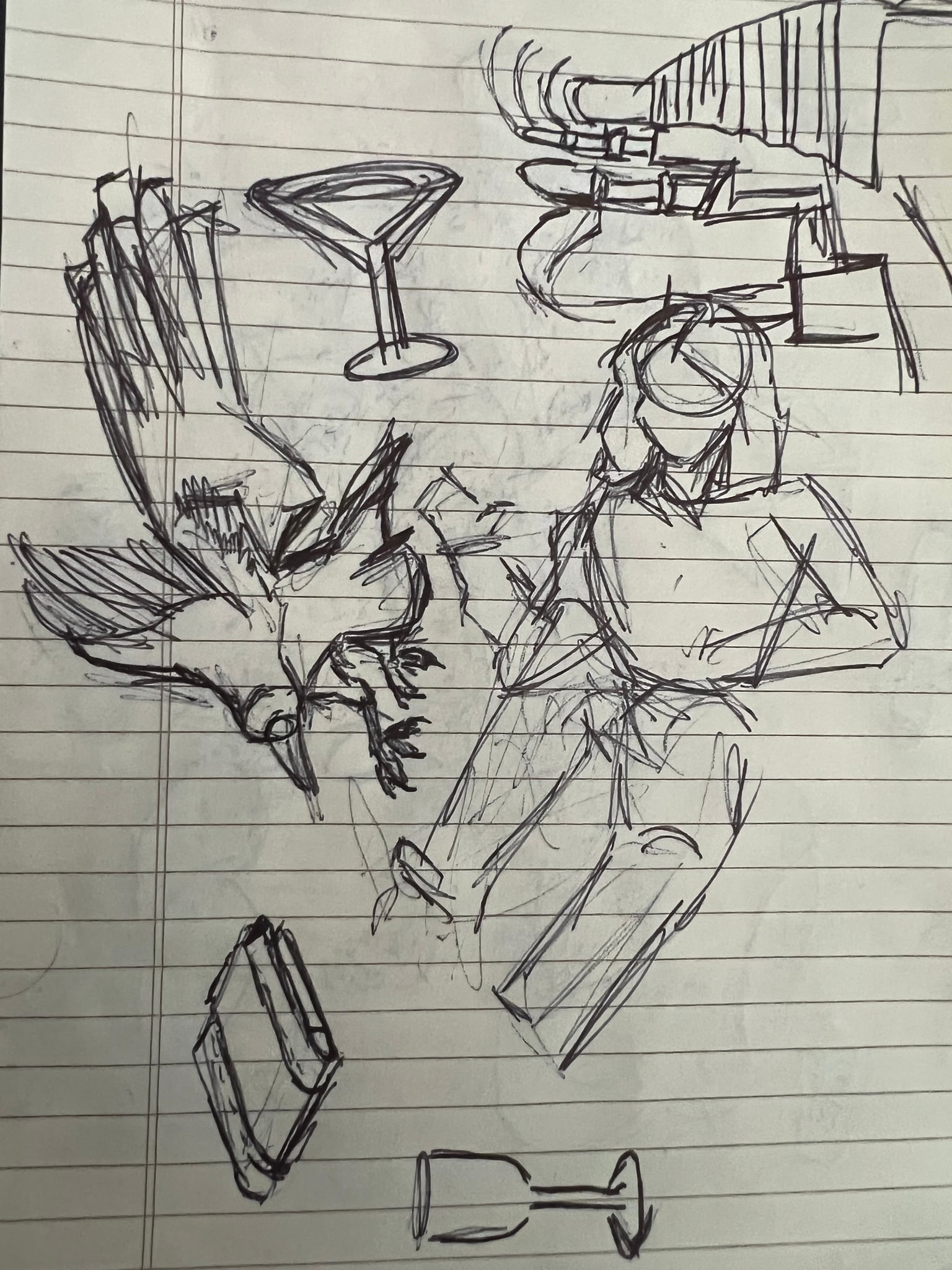 More ballpoint sketches.