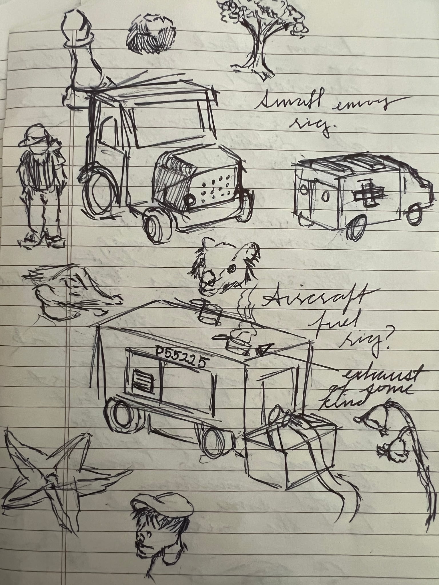 Some sketches from the airport runway.